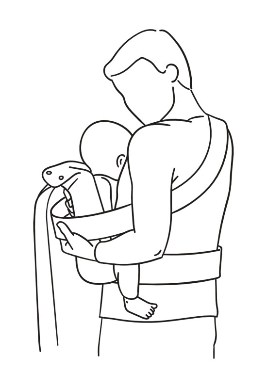 Marsupi instruction hip carry step 3