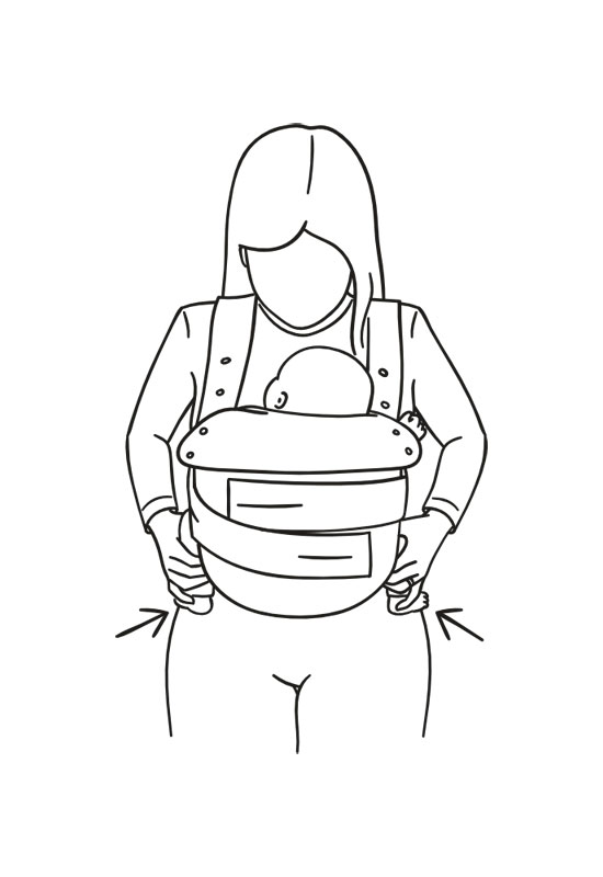 Marsupi instruction belly carry step 5